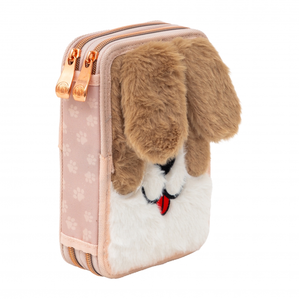 Trusă dublă de toaletă cu accesorii, Astra, Fluffy Puppy, AC21, 20,5 x 13 x 4,5 cm