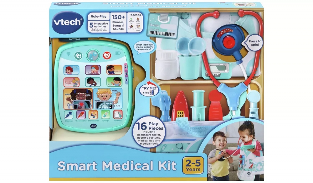 Set de joaca, Vtech, Tableta medicala si accesorii, 16 piese