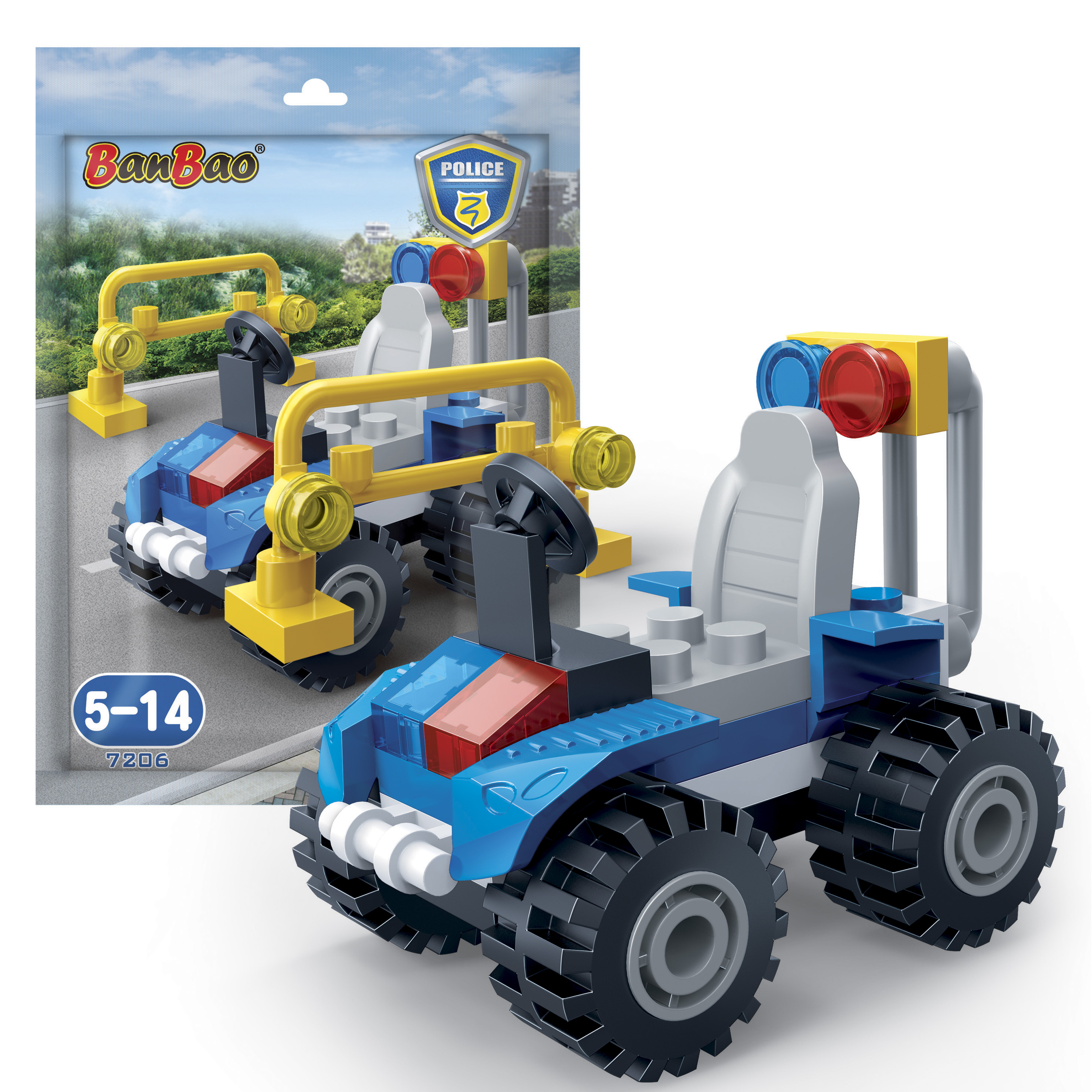 Mini Constructor, Ban Bao, Masina de Politie, 34 de piese