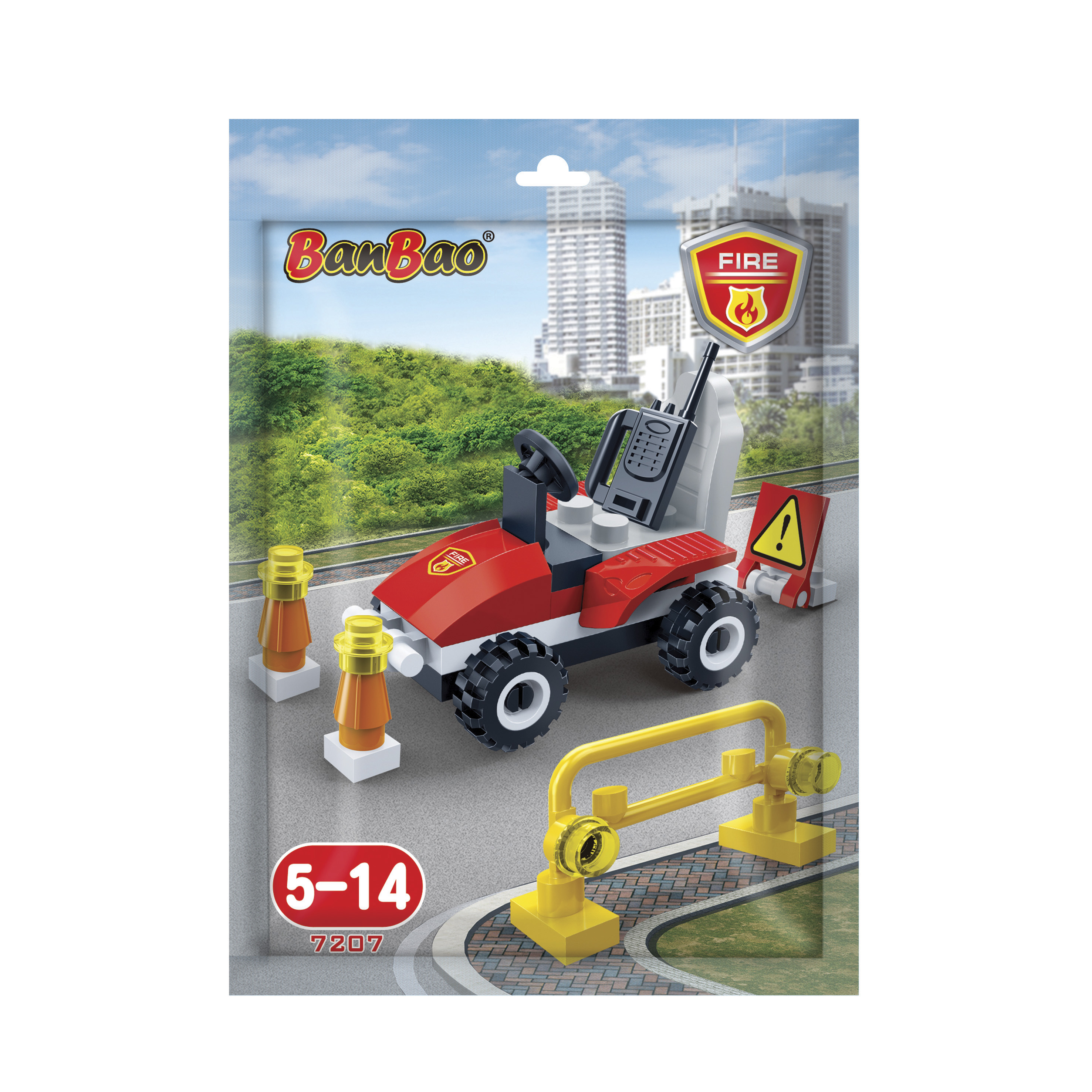 Mini Constructor, Ban Bao, Mașină de pompieri, 33 de piese