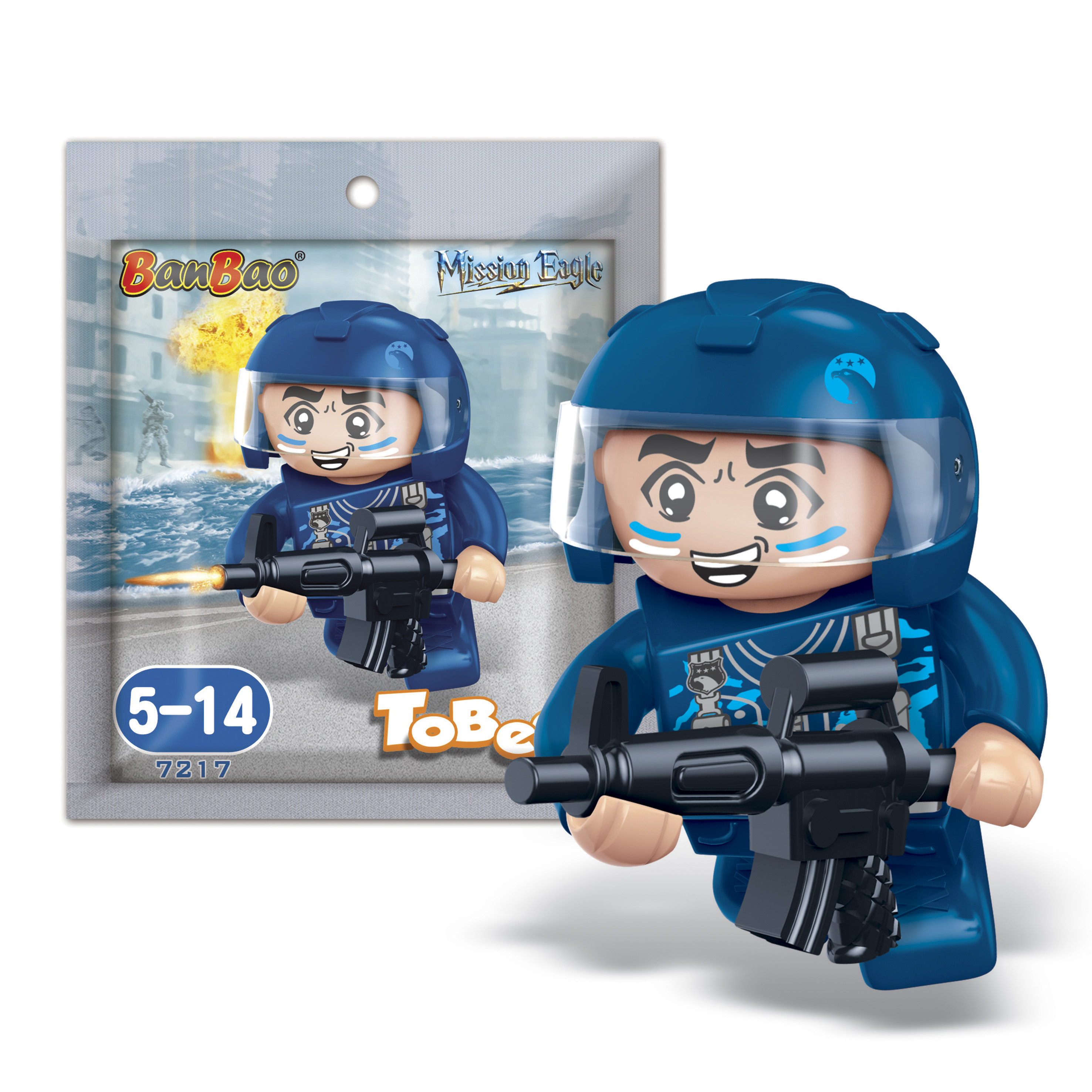 Minifigurina pentru set de constructie, BanBao, Luptator