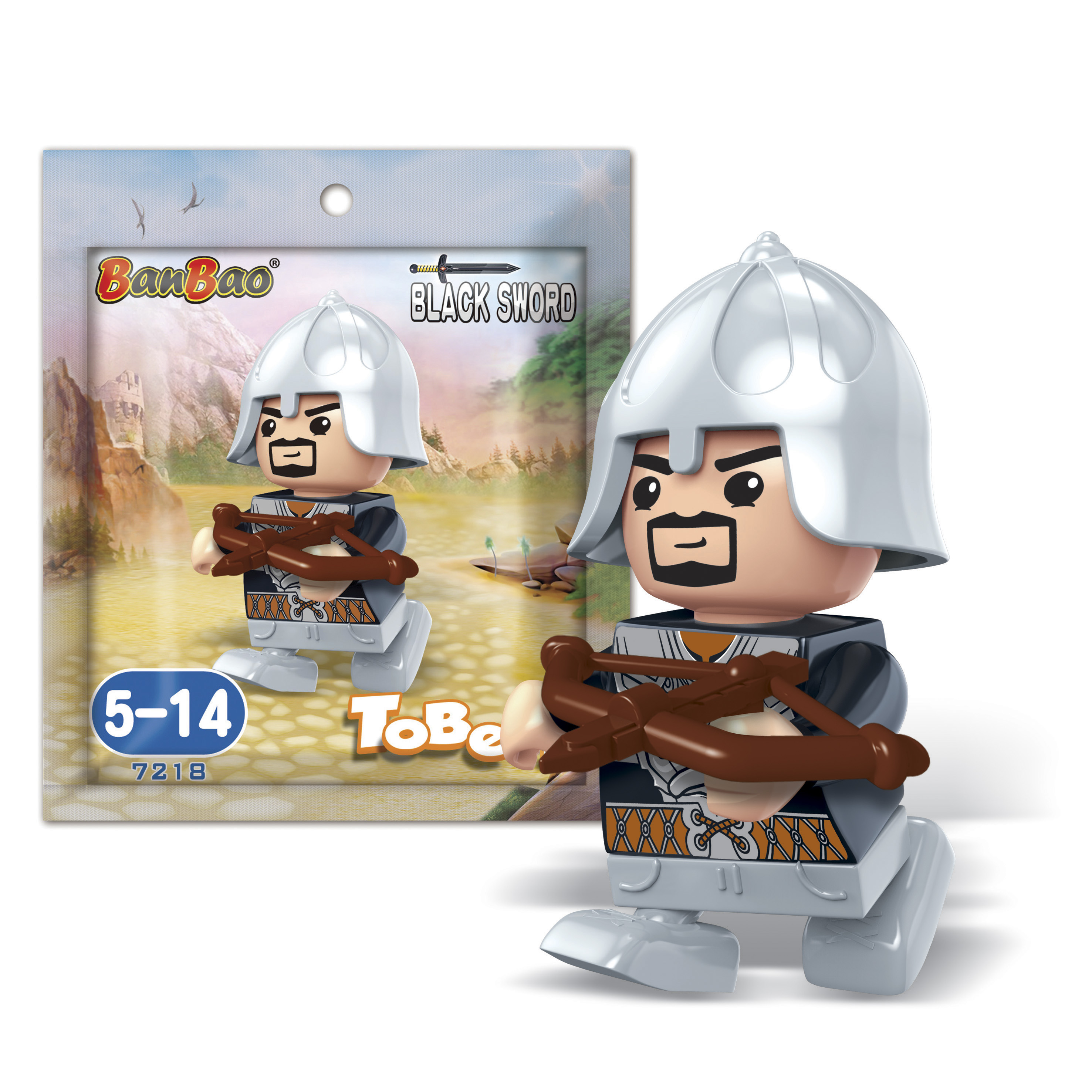 Minifigurina pentru set de constructie, BanBao, Cavaler