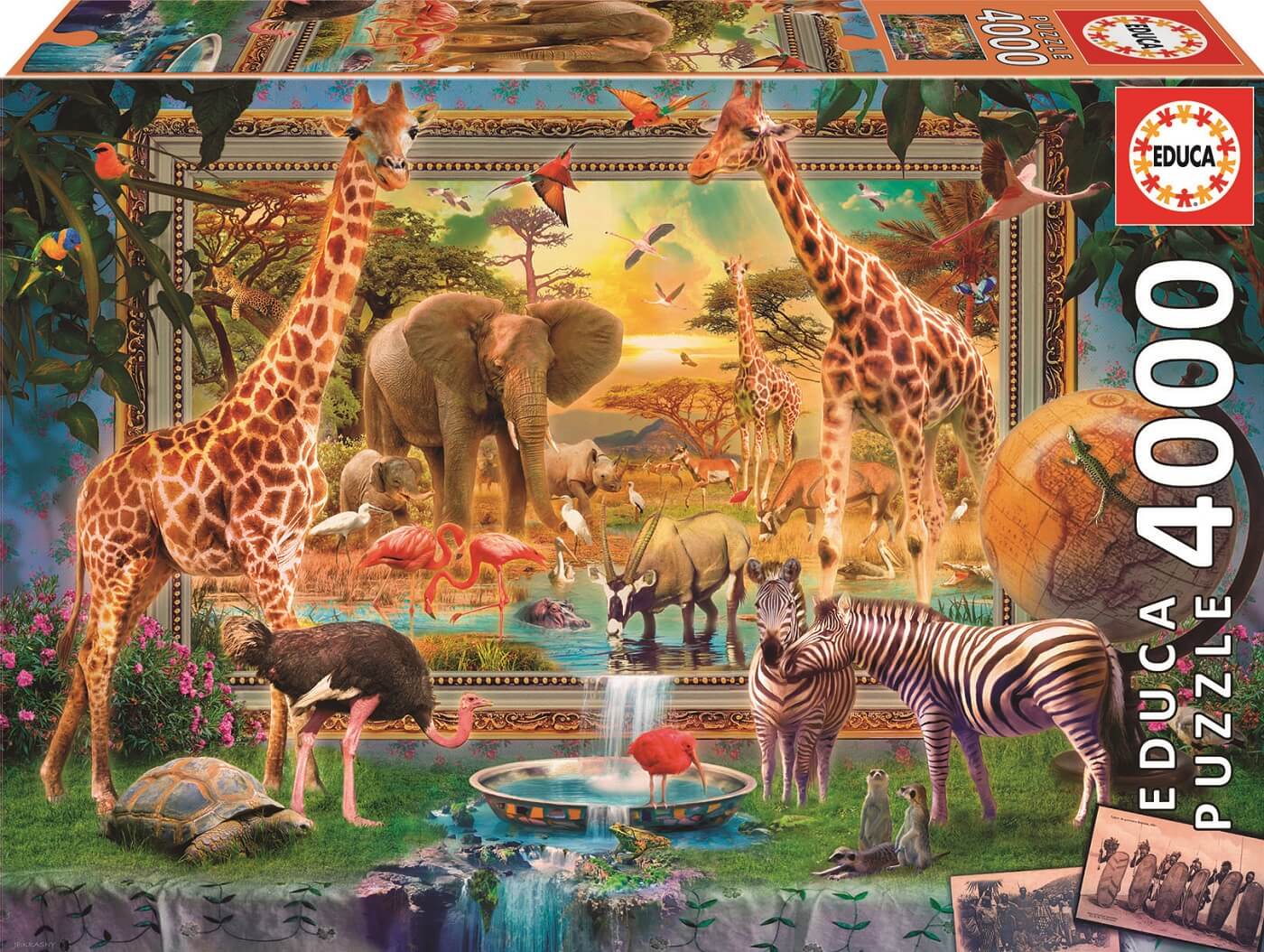 Puzzle, Educa, Savana prinde viață, 4000 de piese