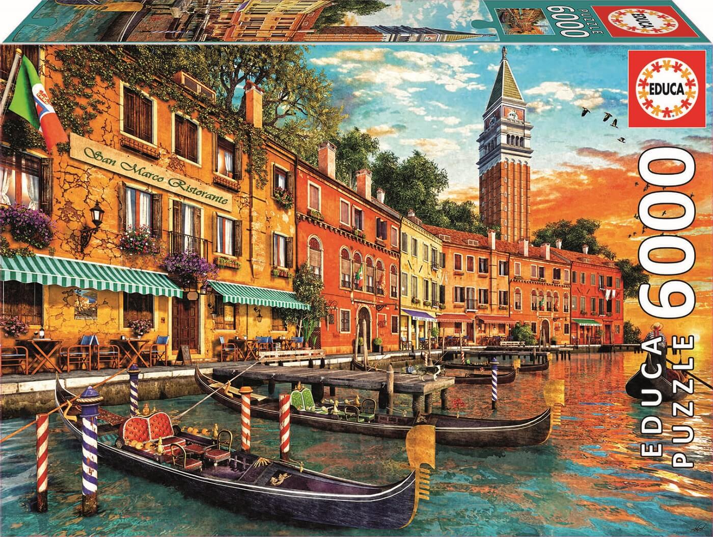 Puzzle, Educa, Apus de soare deasupra orașului San Marco, 6000 de piese