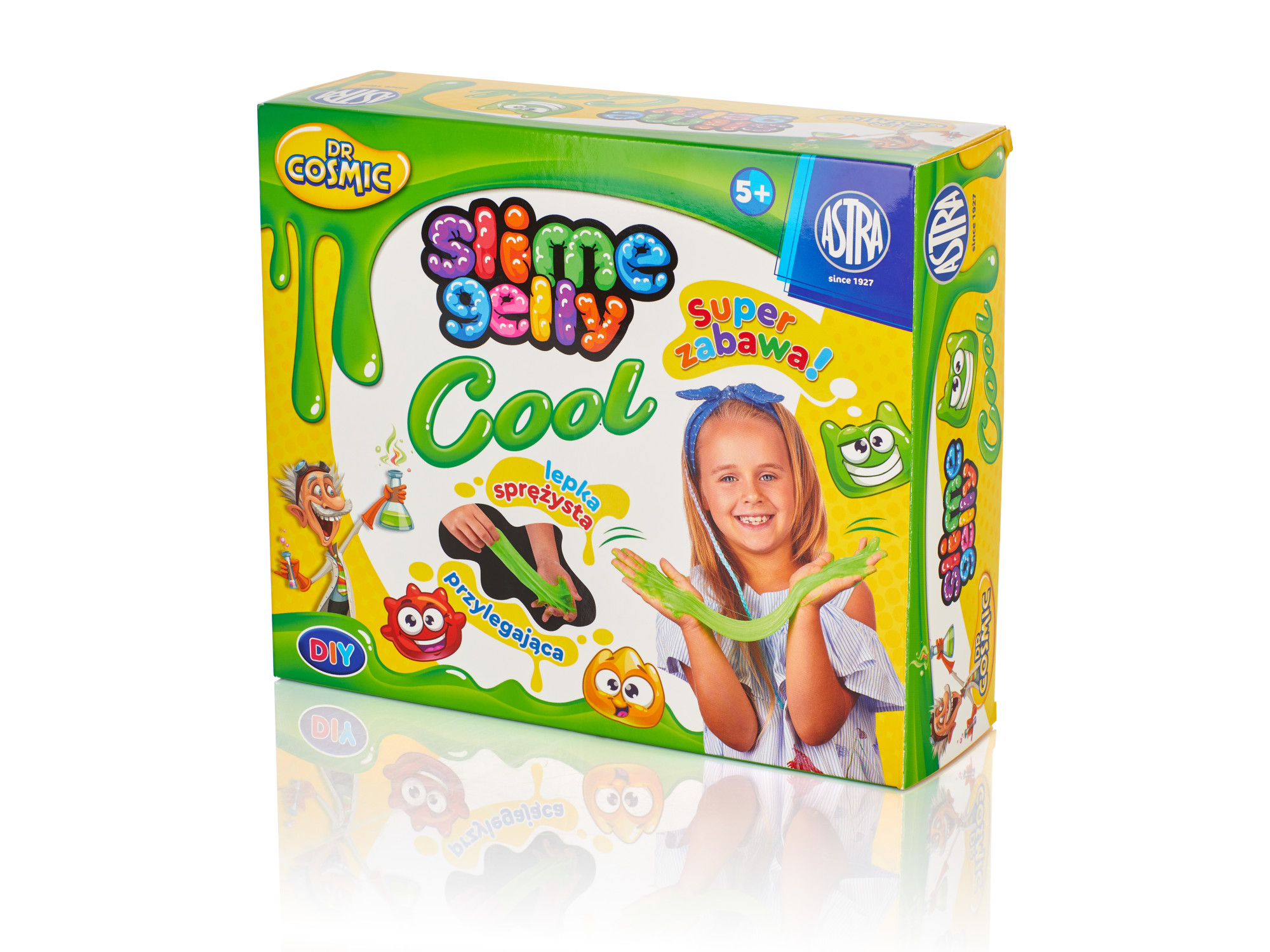 Set creativ pentru auto-prepararea mesei cu gel Slime, Astra, Verde