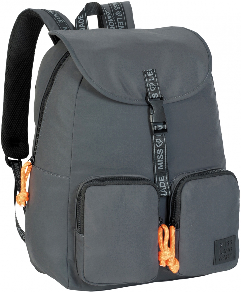 Rucsac scoala, Miss Lemonade, Vogue, 44 x 30 x 16 cm, Gri