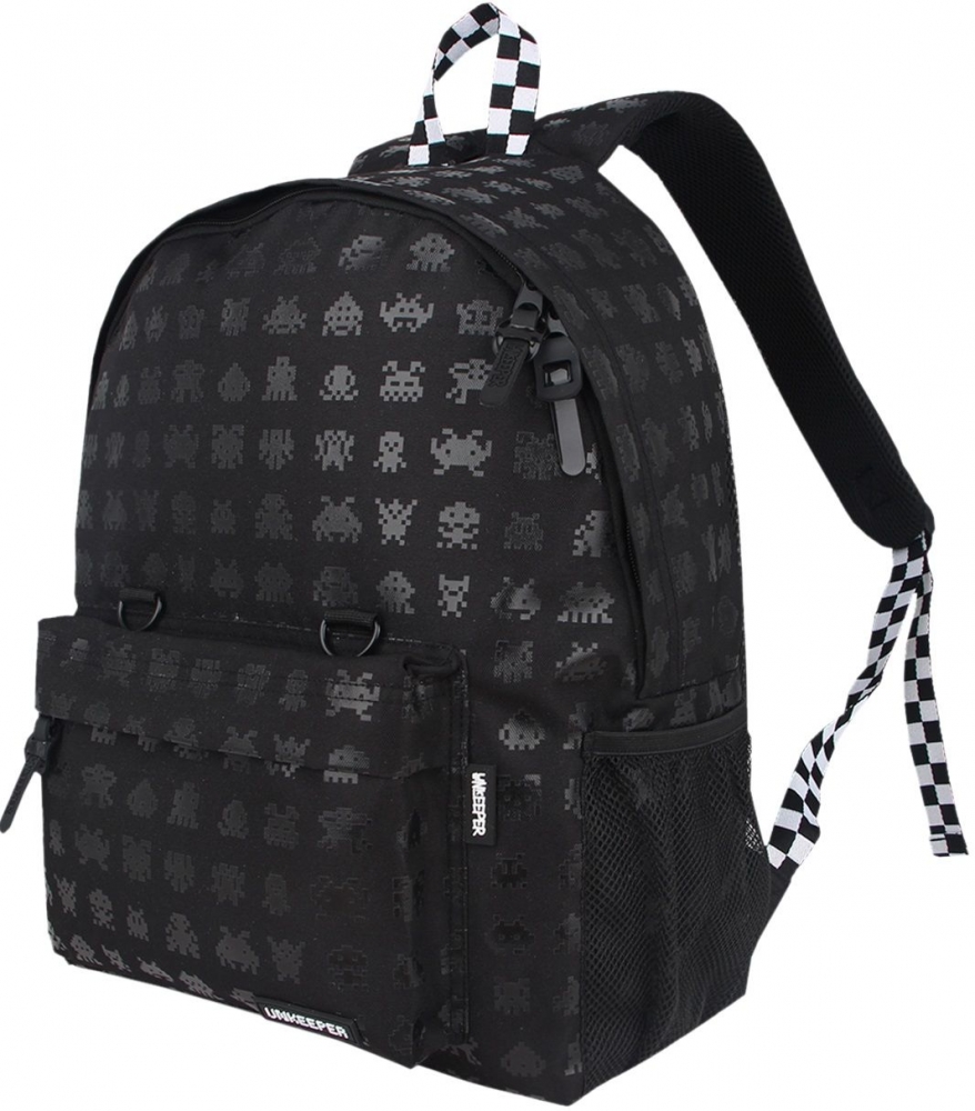 Rucsac scoala, Unkeeper, Game Over, 44 x 33 x 16 cm, Negru