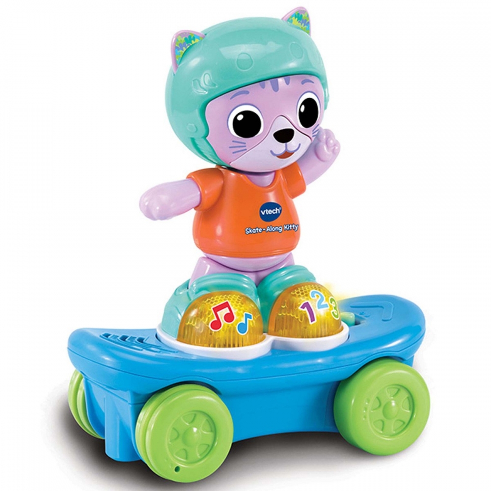 Jucarie interactiva, Vtech, Skateboard Pisoi, 8 x 16 x 18 cm