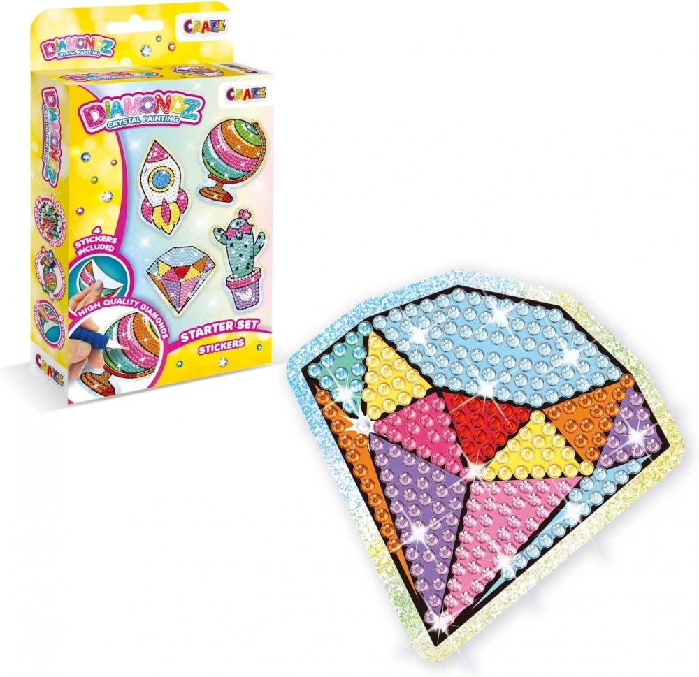 Kit creativ, nebunie, autocolante de tapiserie cu diamante