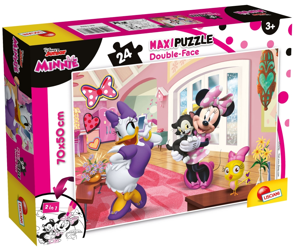 Puzzle de colorat maxi, Minnie in vizita, 24 piese