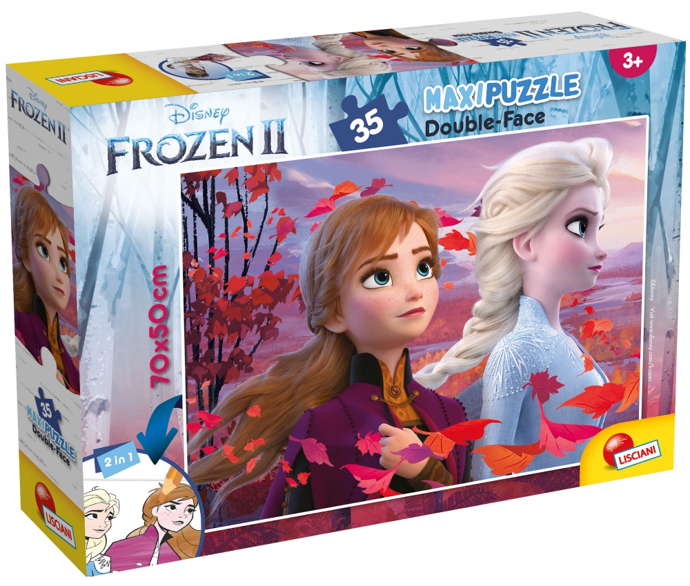 Puzzle, Lisciani, Frozen 2, Puzzle cu două fețe 35 piese
