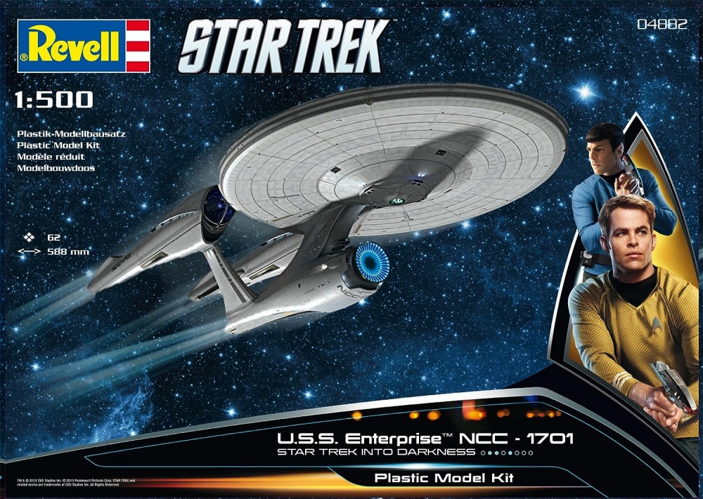 Macheta de asamblat, Revell, Star Trek, USS Enterprise NCC-1701, 91 piese