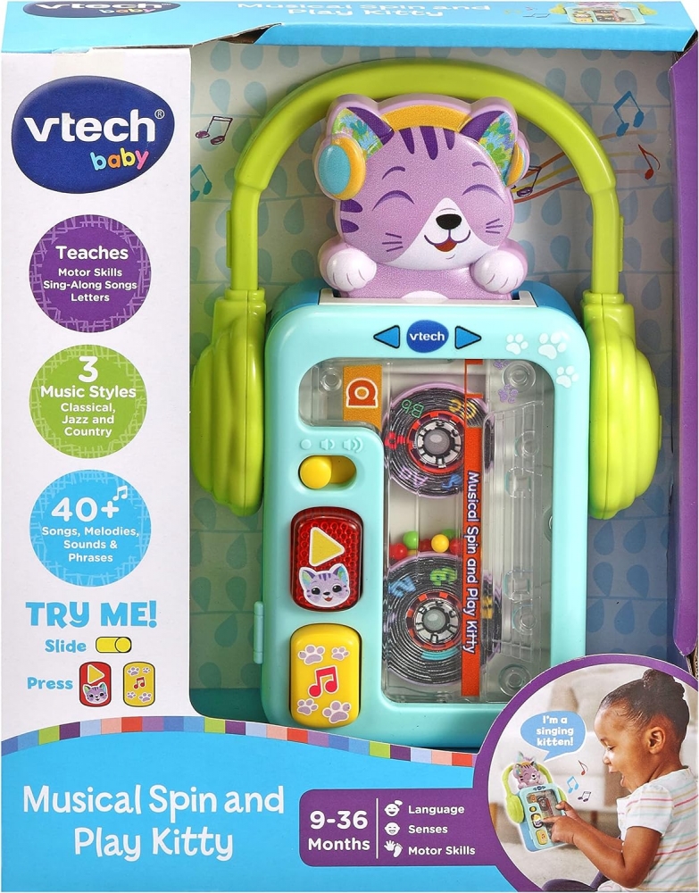 Jucarie interactiva, Vtech, Player muzical, 4.6 x 12 x 6.8 cm