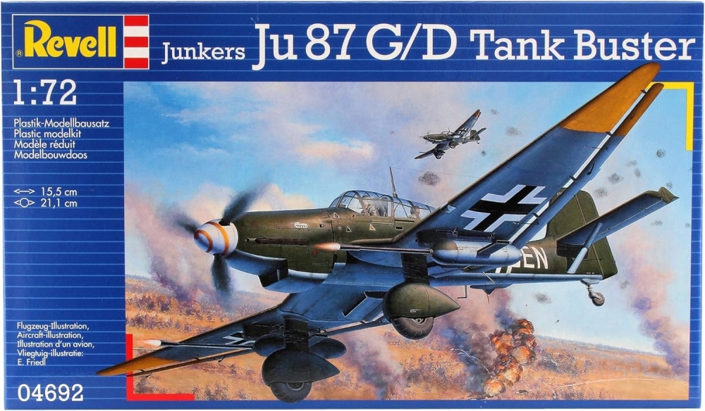 Machetă de asamblare, Revell, Junkers Ju 87 G/D, 62 de piese