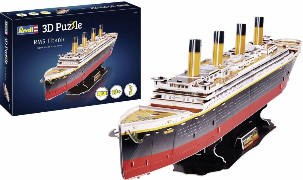 Puzzle 3D, Revell, RMS Titanic, 113 piese