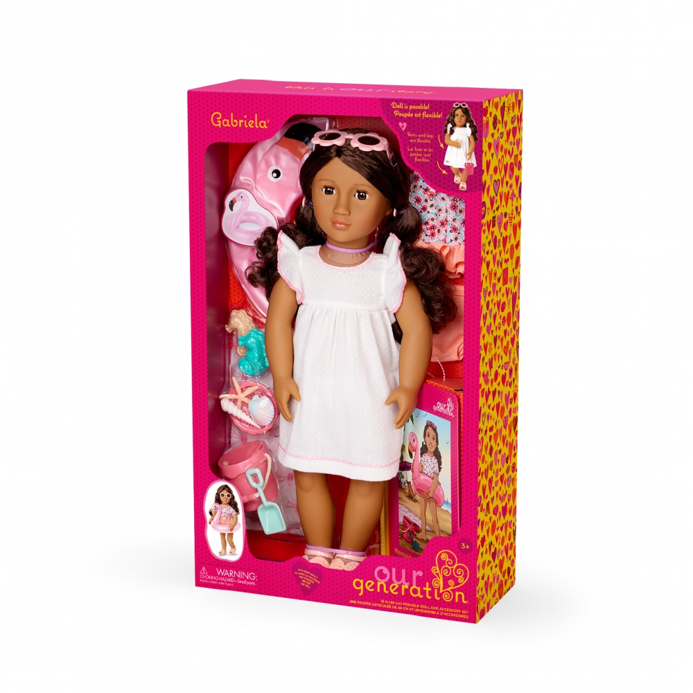 Păpușă, Battat, Our Generation, Gabriella cu accesorii și carte, 46 cm