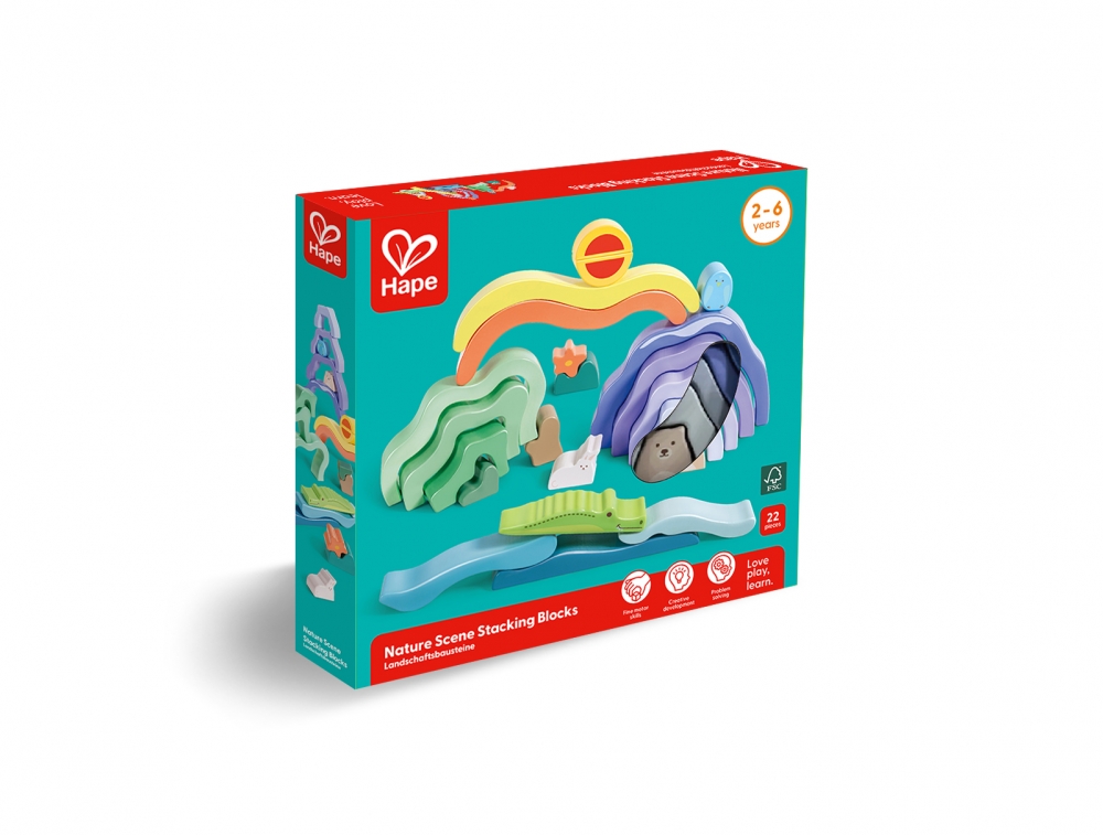 Blocuri de stivuire, Hape, 22 buc