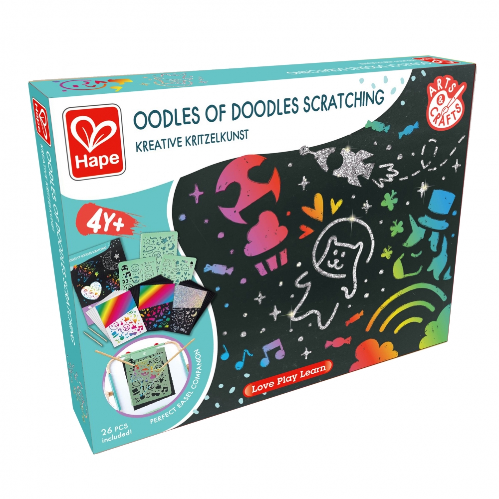Set creativ, Hape, Doodle arta, 8 piese