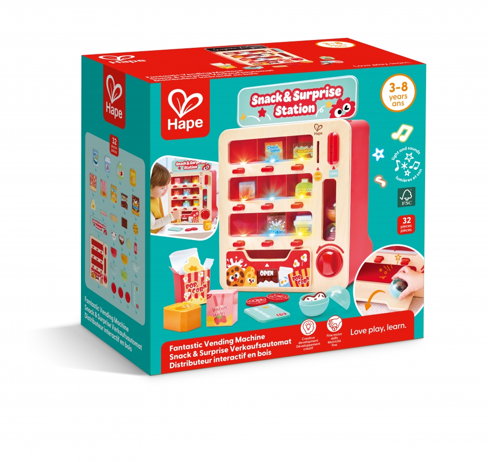 Set de joacă, Hape, Automat de vânzare fantastic, 32 de piese