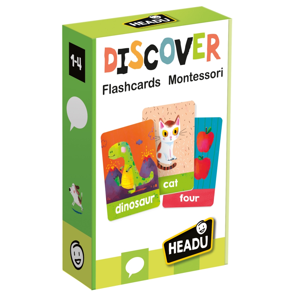 Joc educativ, Headu, Descopera flashcards, Montessori, 36 piese