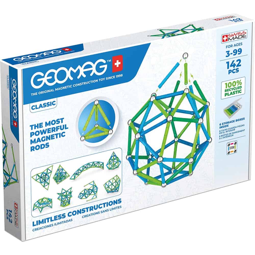 Set de constructie Geomag Classic Green Line, 142 buc