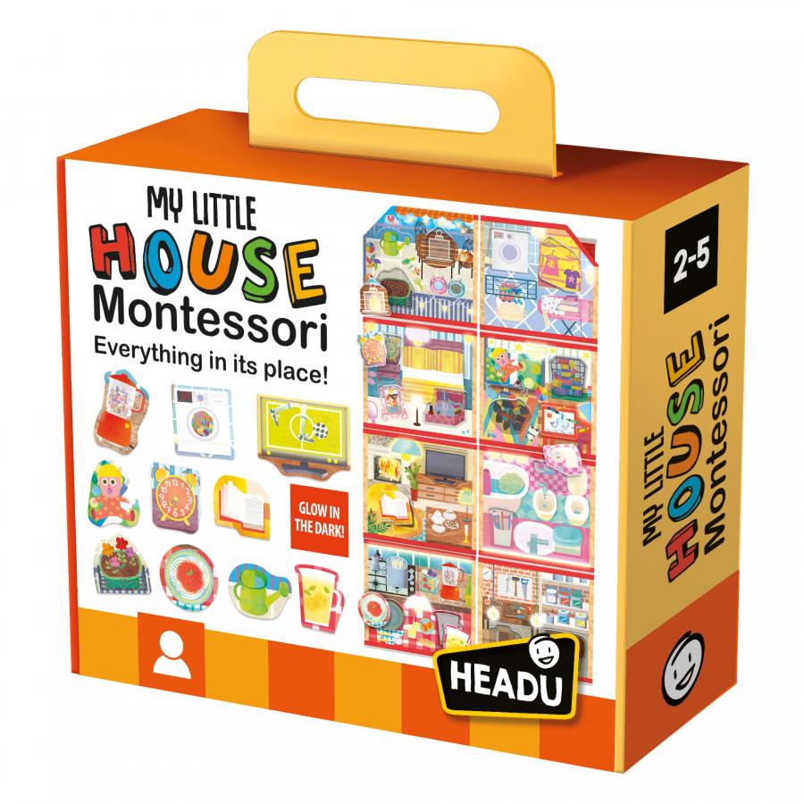 Puzzle Headu Montessori - Casuta mea, 30 piese, 6 camere