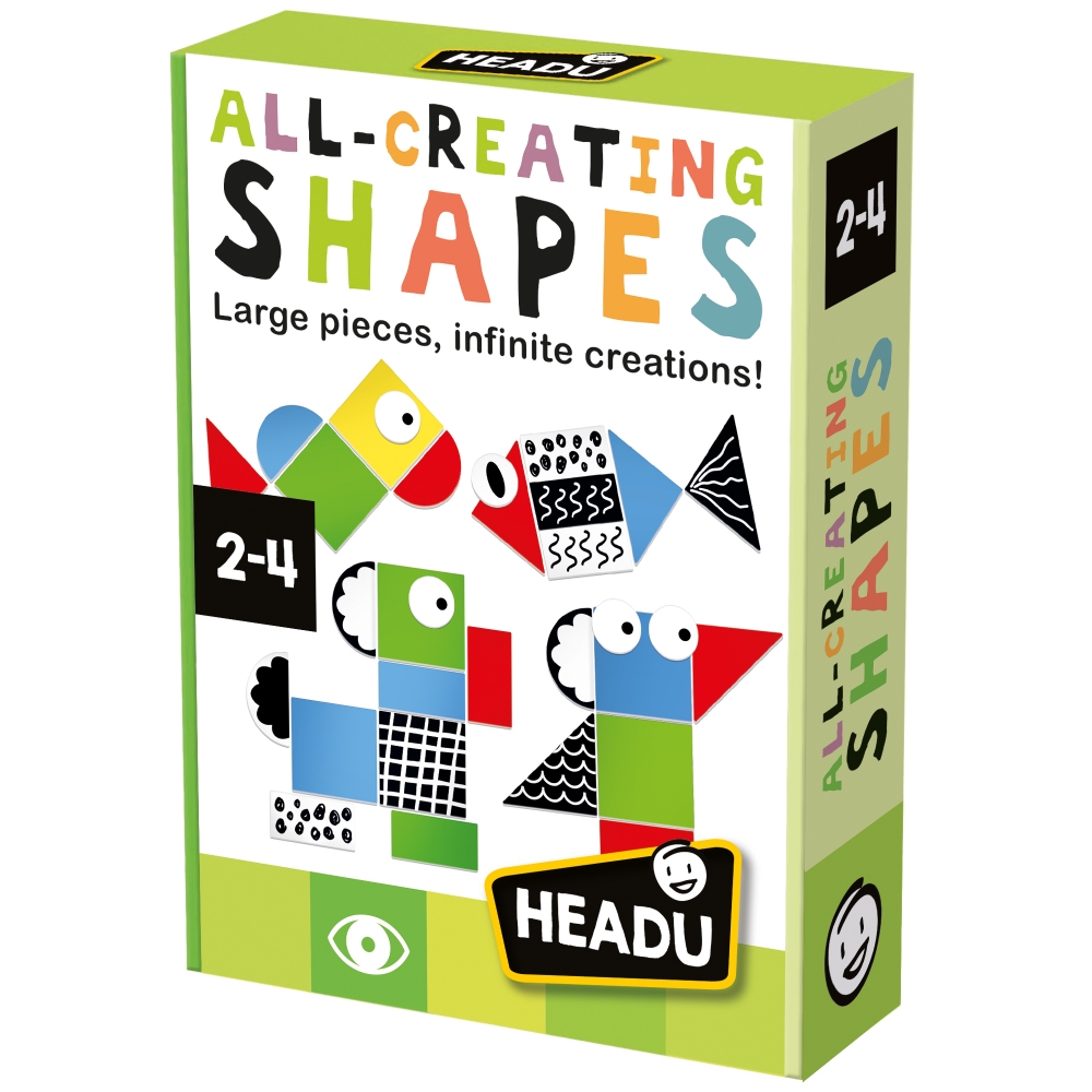 Set educational, Headu, Montessori, Forme creative, 28 piese