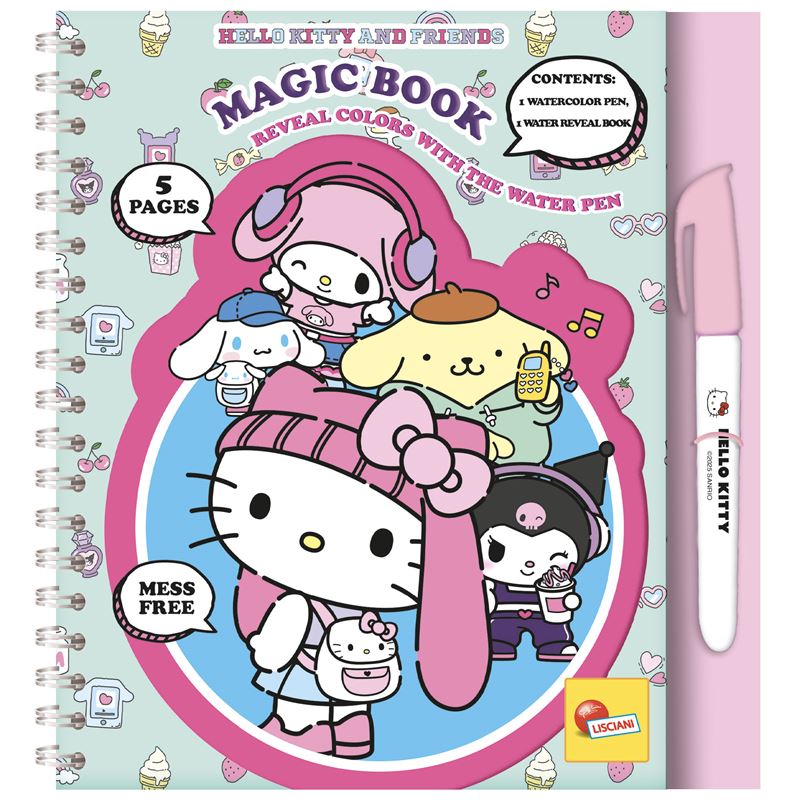 Set creativ, Lisciani, Hello Kitty, Carte de desen în apă, Hello Kitty și prietenii