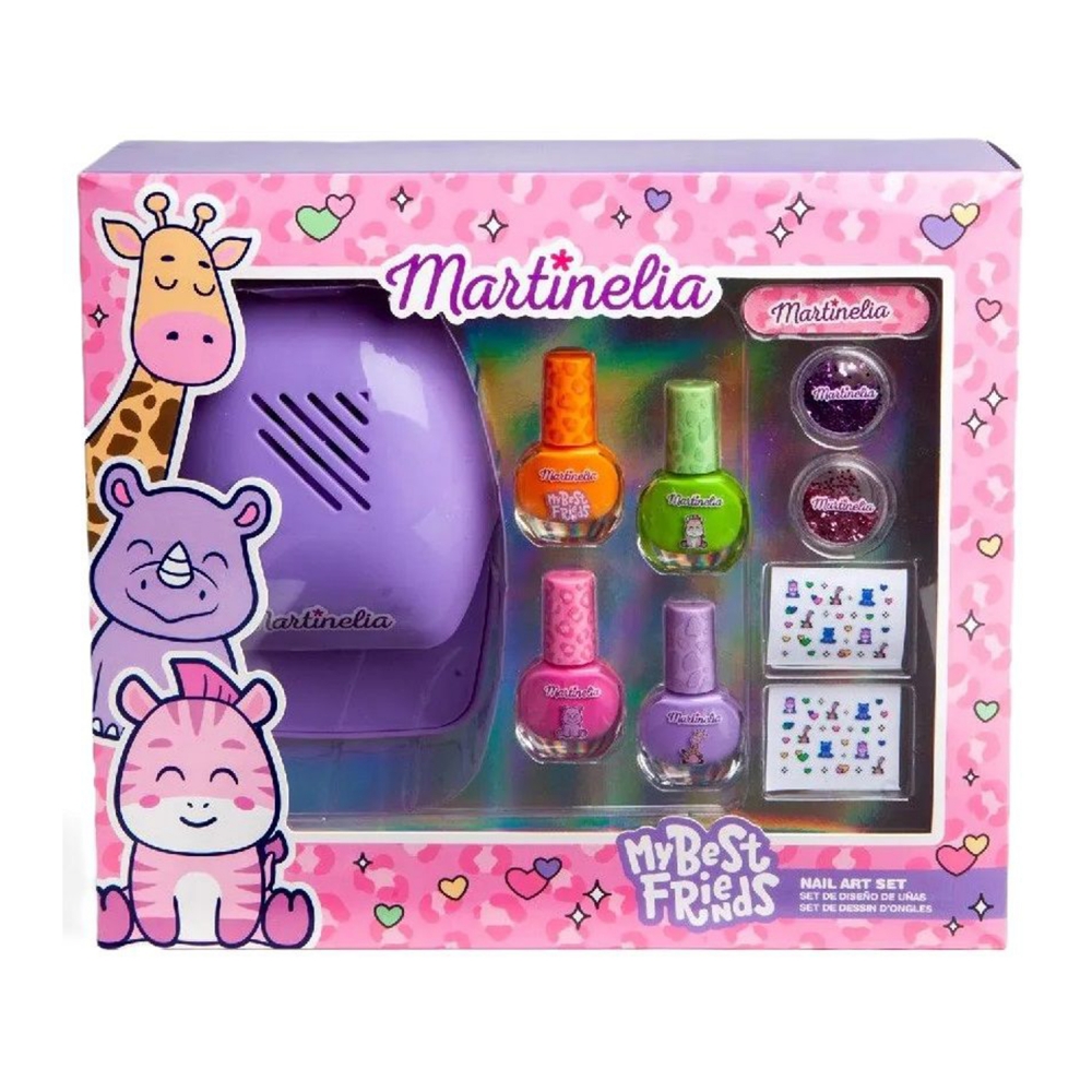 Set manichiura cu lampa UV, Martinelia, My Best Friends, 10 piese