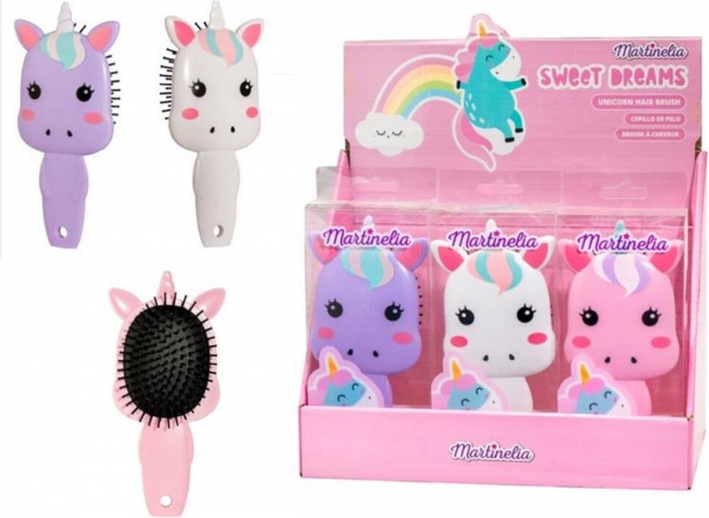 Perie de par pentru copii roz Sweet Dreams Unicorn Martinelia 3014w