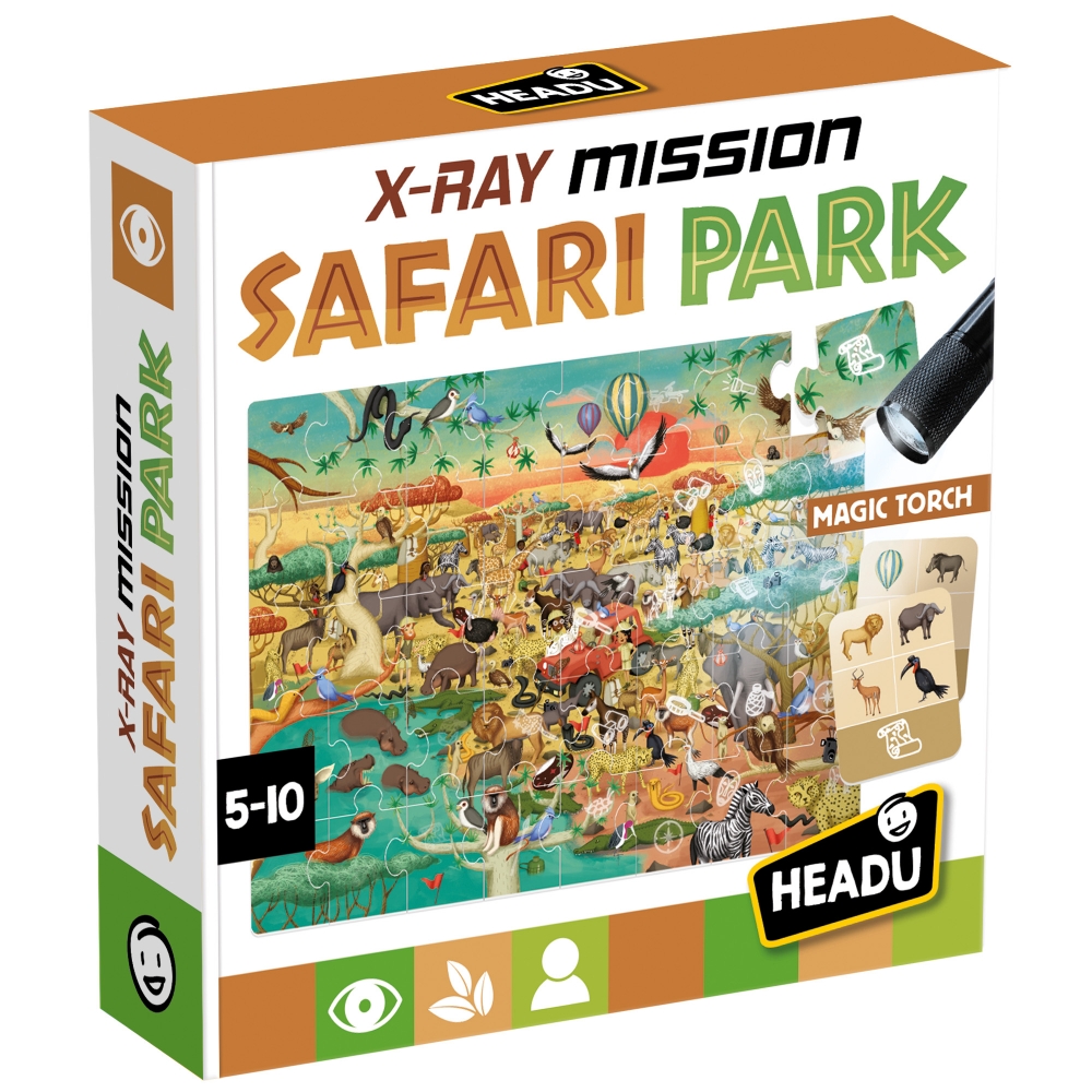 Puzzle interactiv, Headu, misiune cu raze X, parc Safari