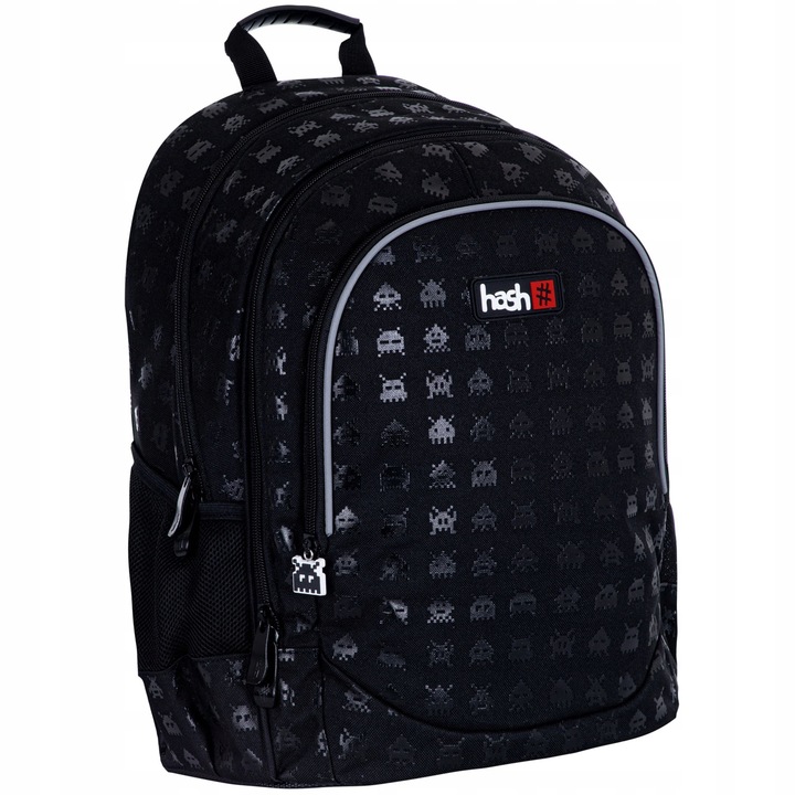 Rucsac de scoala, HASH, Jucatorul negru, 39 x 28 x 15 cm