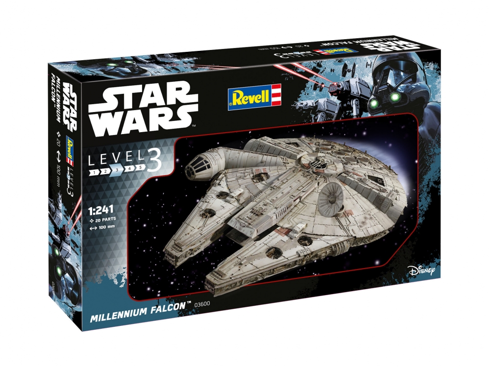 Model de asamblare, Revell, Star Wars, Millennium Falcon, 20 de piese