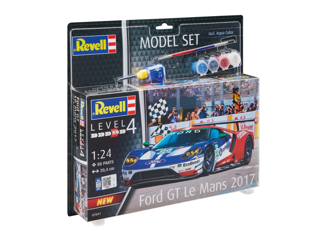 Machetă de asamblare, Revell, Ford GT - mașină de la Le Mans, 88 de piese