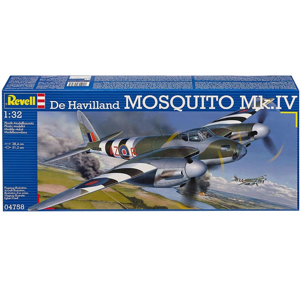 Kit Macheta aeromodele de construit Revell De Havilland Mosquito Mk.IV +14 ani 1:32 REV 04758
