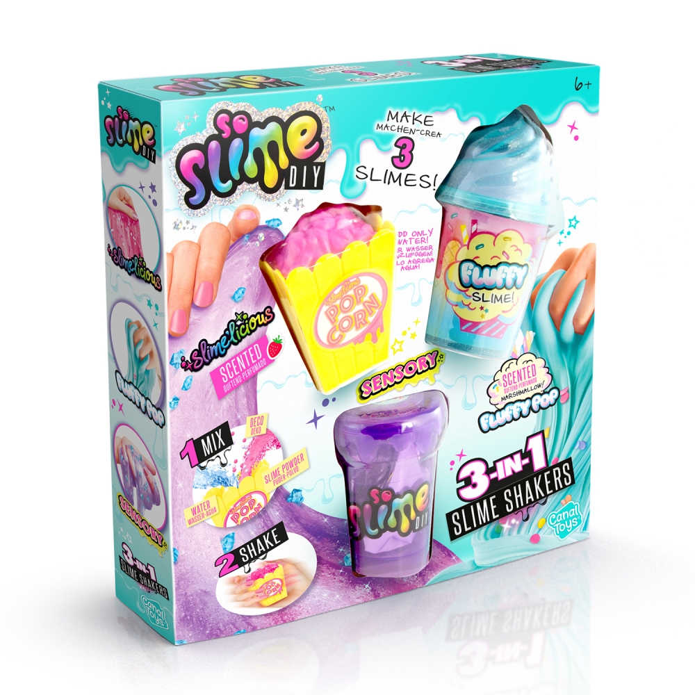 Trusă creativă, Canal Toys, So Slime, set 3 tipuri de slime, accesorii incluse, 6 ani