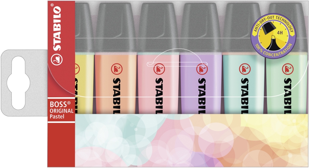 Set 6 textmarkere Stabilo Boss Pastel