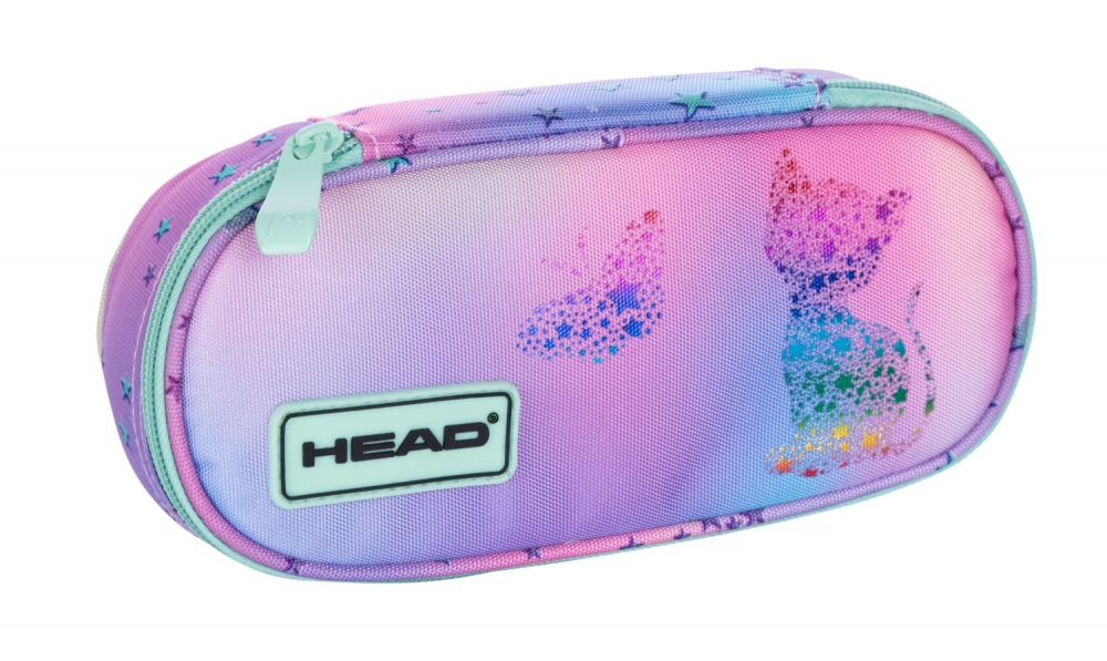 Casuta Pentru Creioane, Astra, Ac6, Motiv Kitty Ombre, 1 Compartiment Cu Organizator, Design Estetic, Expresiv, Usor, Confortabil De Purtat, 22 x 9 x 5 cm, Multicolor