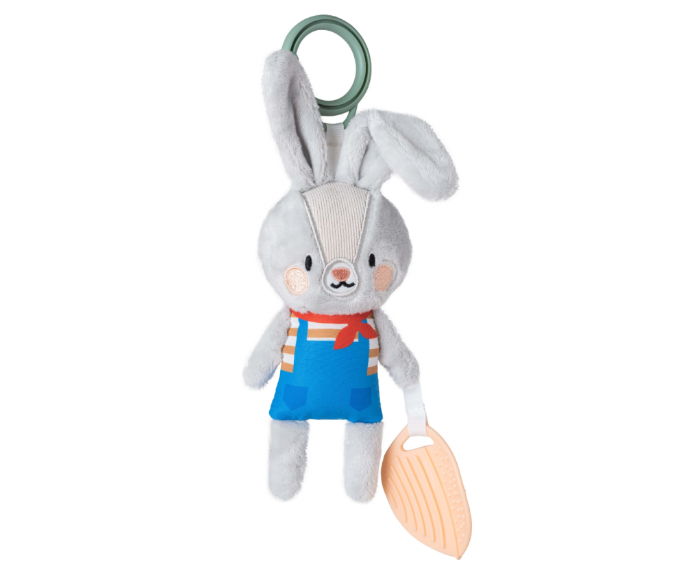 Zanganitoare moale pentru bebelusi, Taf Toys, Iepurasul Rylee, Gri