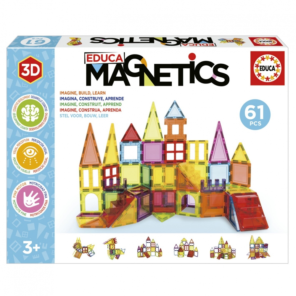 Constructor magnetic, Educa, 61 de piese