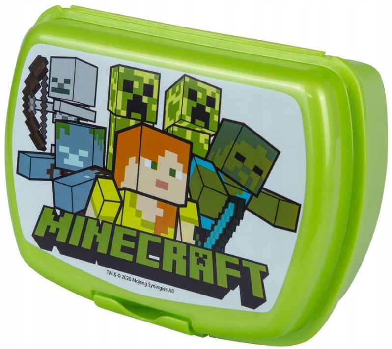 Cutie pentru alimente, Astra, Minecraft, 6.7 х 14 х 18.1 cm, Verde