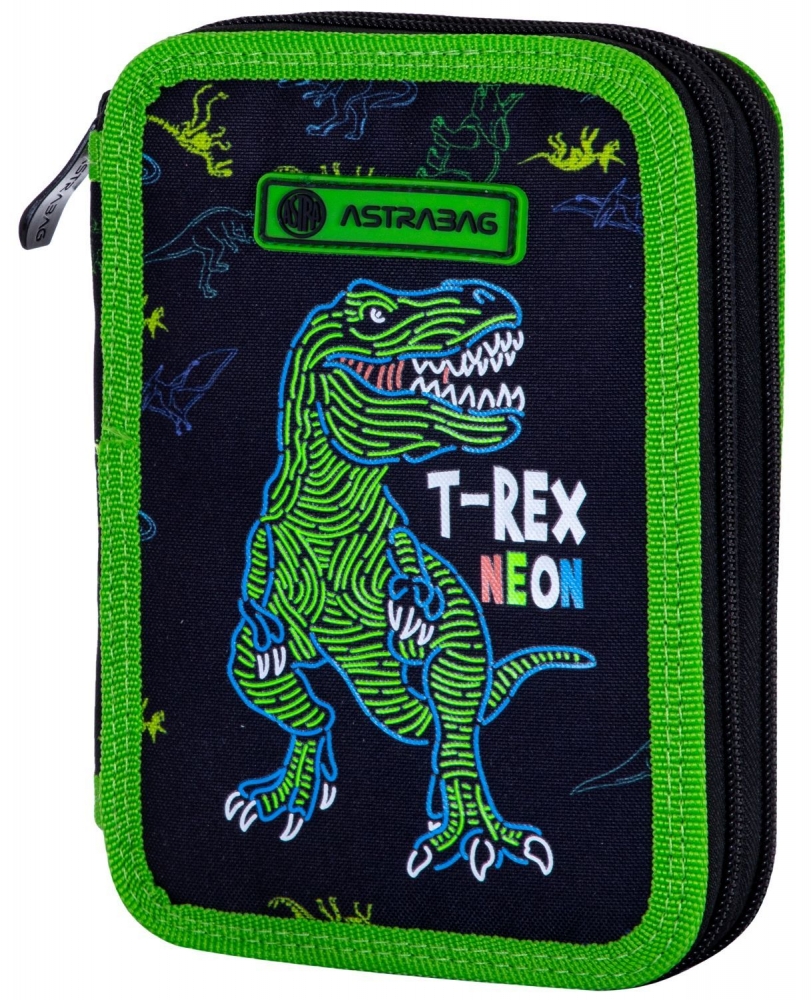 Penar cu accesorii, Astra, T-Rex Neon, 20.5 х 13 х 4.5 сm