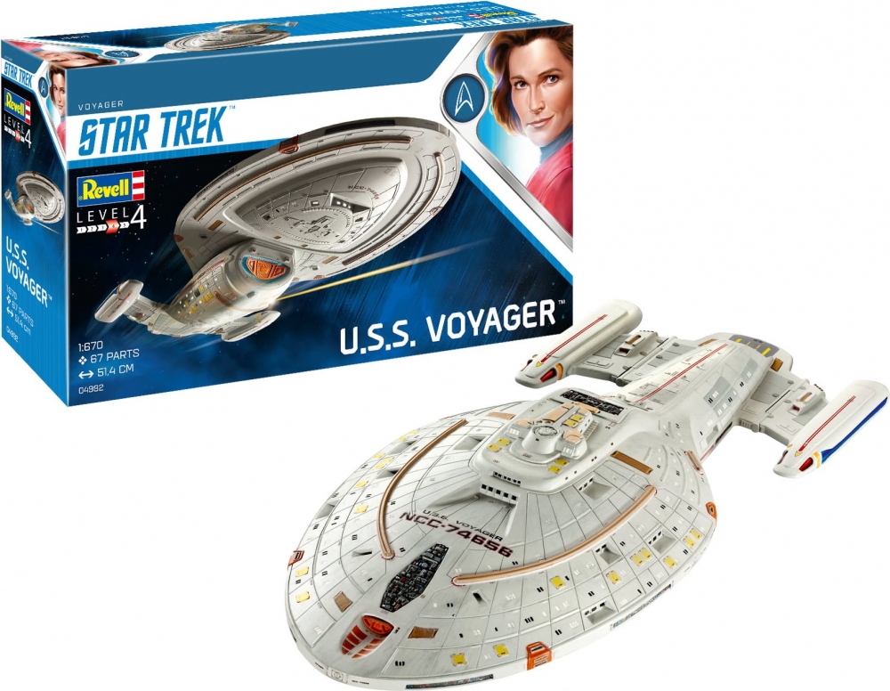 Model de asamblat, Revell, Star Trek, U.S.S. Voyager, 67 piese