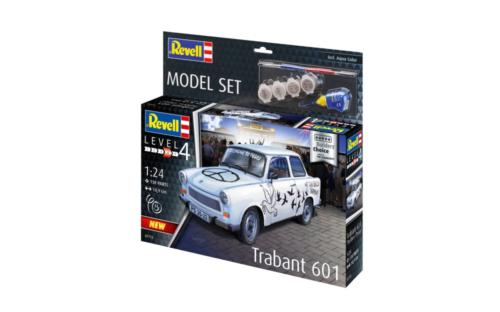Set model auto de asamblare, Revell, Trabant 601, 138 piese