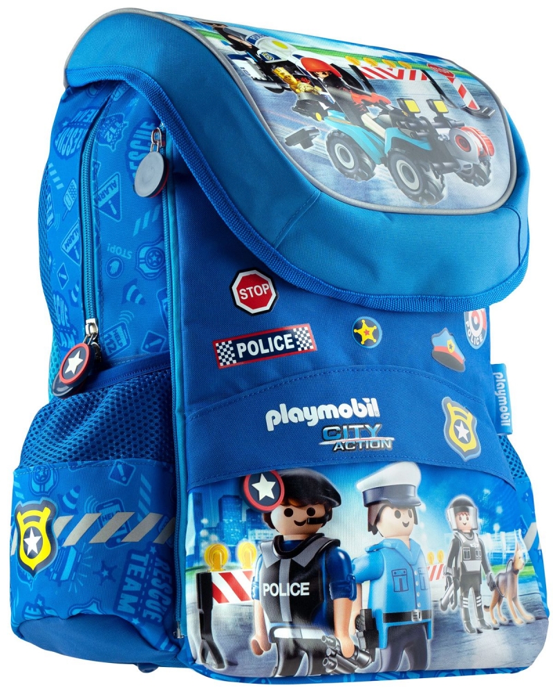 Ghiozdan scolar Astra, Playmobil Politie, 28x36x18 cm