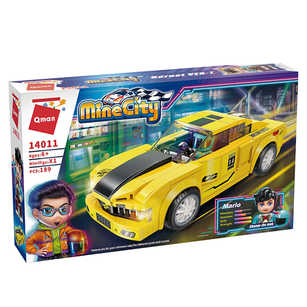 Set constructie, Qman, MineCity, Car, Hornet VER-7, 189 piese