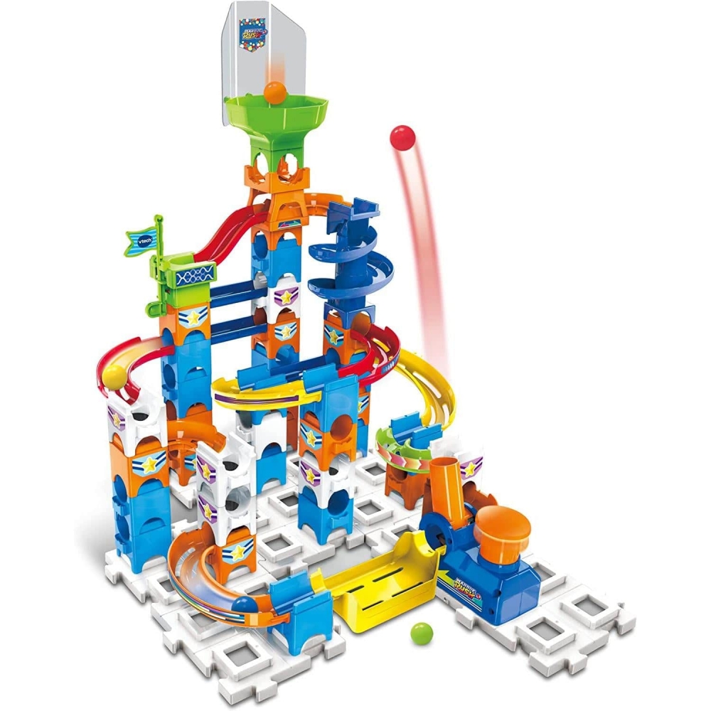 Set de joc, Vtech, Pista color cu bile, Oras spiralat, 62 piese