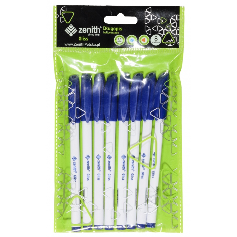 Set stilouri, Astra, ZENITH Gliss, 0.5mm, 8 buc.