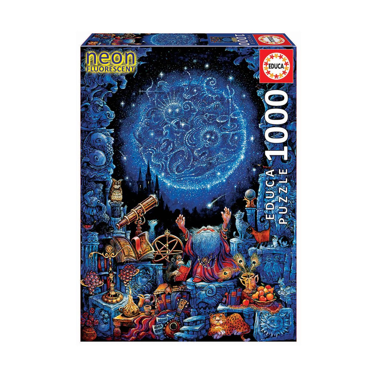 Пъзел, Educa, Астрологът, Неонов, 1000 части