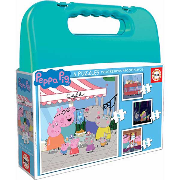 Пъзел в куфарче, Educa, Peppa Pig, 12-16-20-25 части